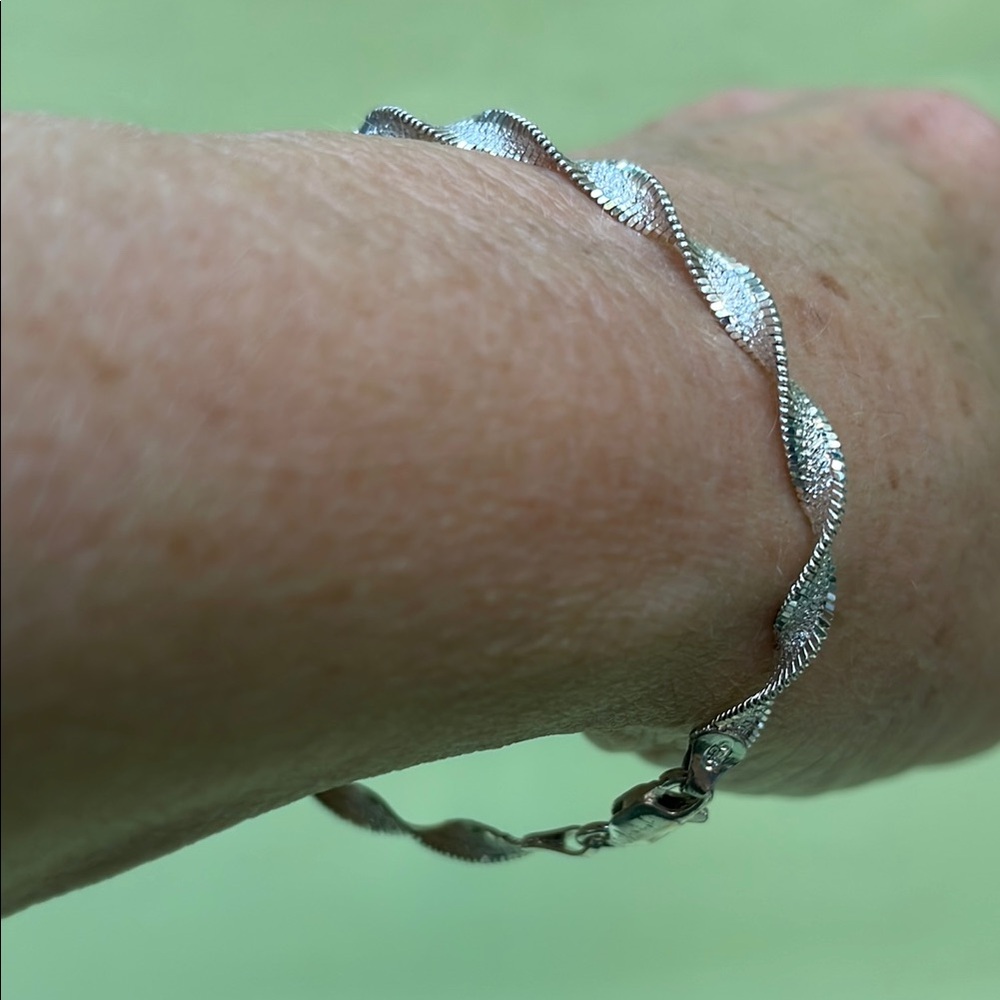 Vintage Sterling Silver Twisted Bracelet